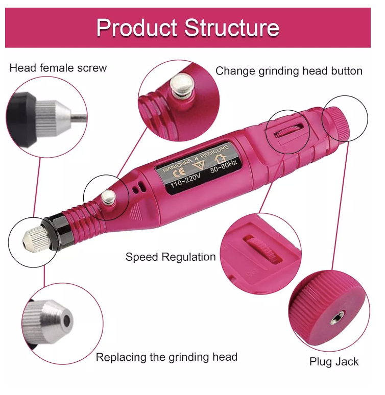 Drill Pulidor Uñas Manicura Pedicura